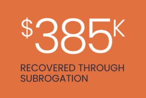 $385K Recovered Through Subrogation